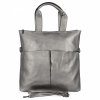Torebka Damska Shopper Bag XL firmy Hernan HB0362 Ciemno Srebrna